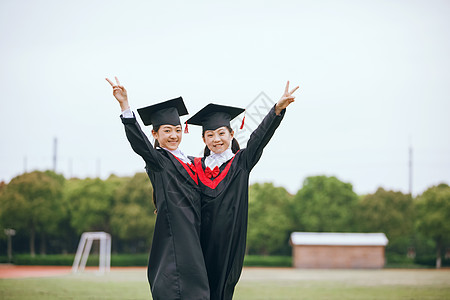 毕业季BANNER学生毕业拥抱告别背景