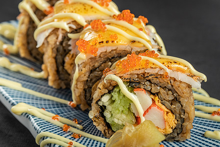 日式自助餐日式寿司料理背景