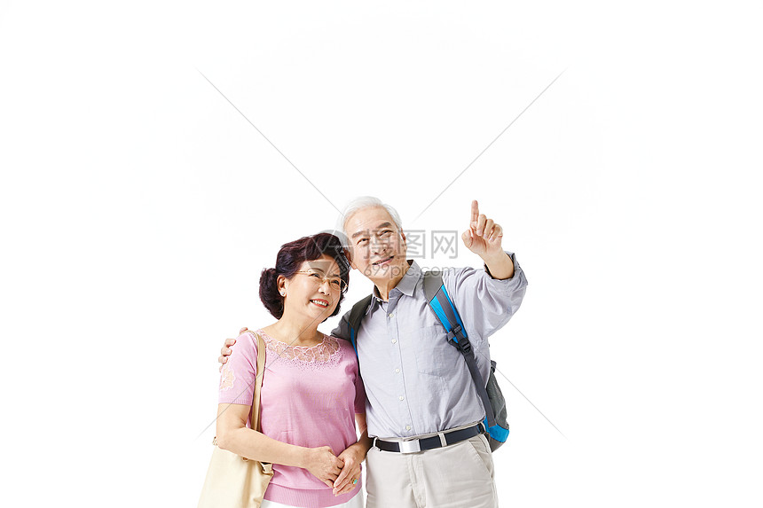 老年夫妇旅游图片