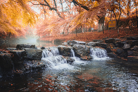 石头溪水杭州九溪十八涧背景