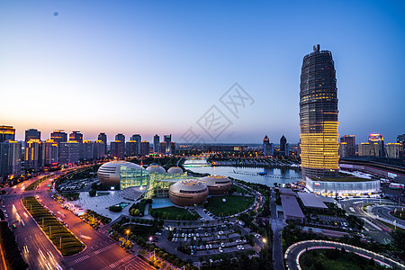 郑州大玉米CBD天空高清图片素材