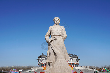 民族英雄霍元甲纪念馆霍元甲雕像背景