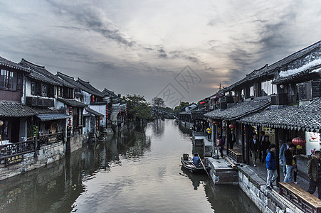 西塘古镇景色背景图片