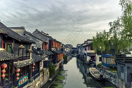 西塘古镇景色背景图片