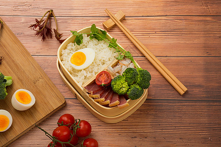 日式盒饭日式腊味便当背景