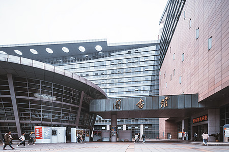 华中师范大学图书馆高清图片