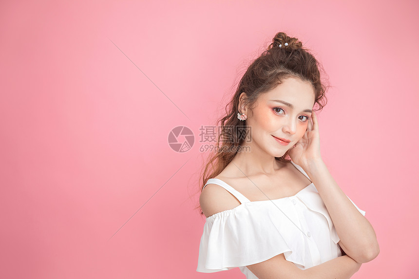 美妆少女图片