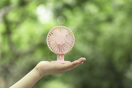 夏季风扇粉色小风扇高清图片