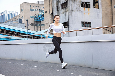 锻炼运动女性跑步背景