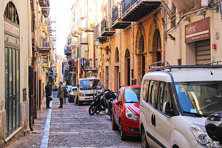 意大利西西里岛切法卢街道图片
