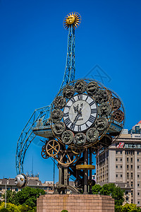 天津世纪钟背景图片