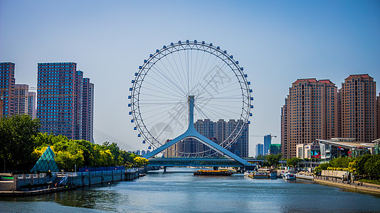 天津海河天津之眼背景