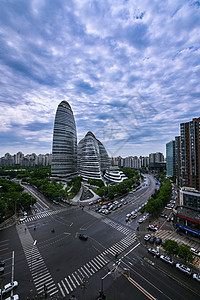 北京望京SOHO全景高清图片素材