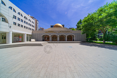 高校图书馆北京外国语大学图书馆背景