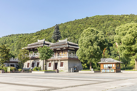 一家旅行中式建筑背景