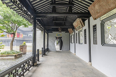 庭院长廊苏式建筑高清图片