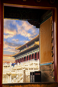 北京紫禁城故宫宫门高清图片
