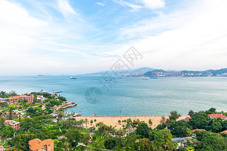 厦门鼓浪屿海边背景