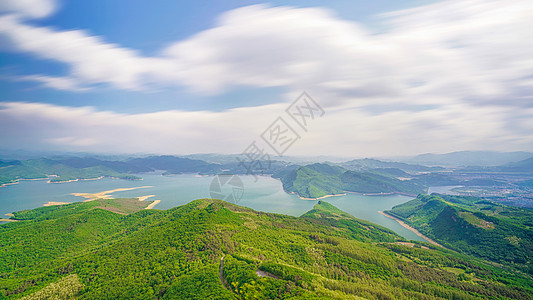 五女山桓仁水库高清图片