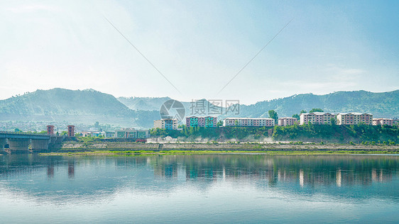 鸭绿江朝鲜风光图片