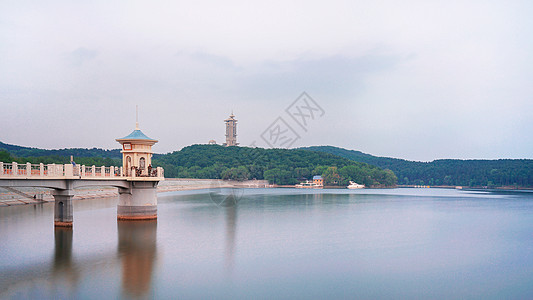 大坝风光长春净月潭风光背景