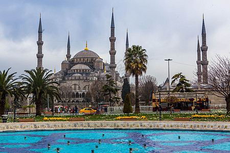土耳其蓝色清真寺土耳其伊斯坦布尔蓝色清真寺背景