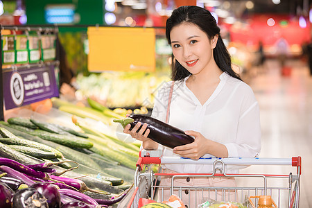 美女超市购物高清图片