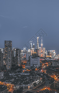 上海城市天际线背景图片