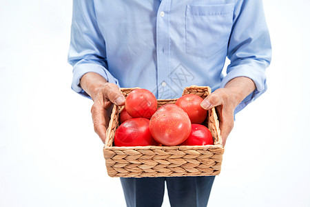 菜农展示番茄图片