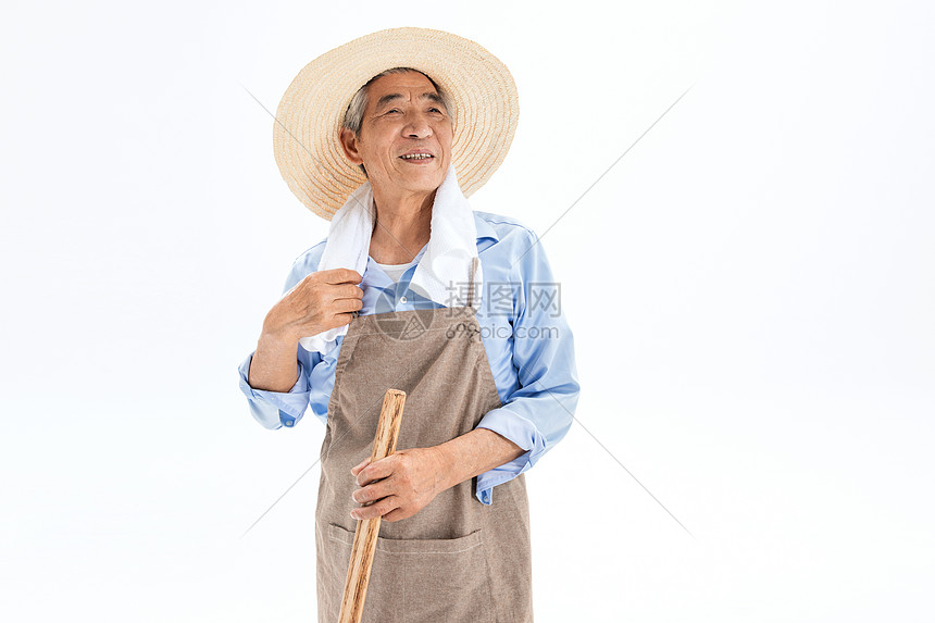 农民擦汗