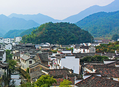 古镇田园风光背景