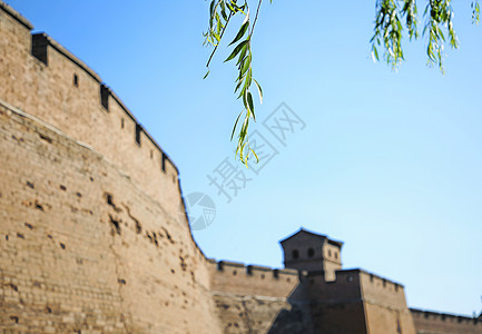 古迹平遥古代城墙背景