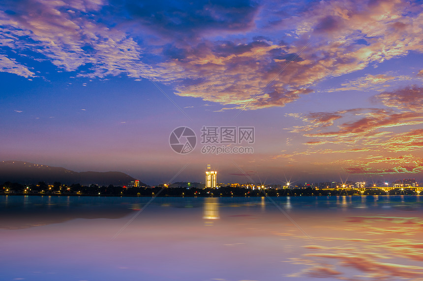 长沙湘江夜景图片