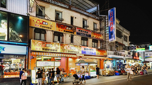 台湾美食台湾夜市背景