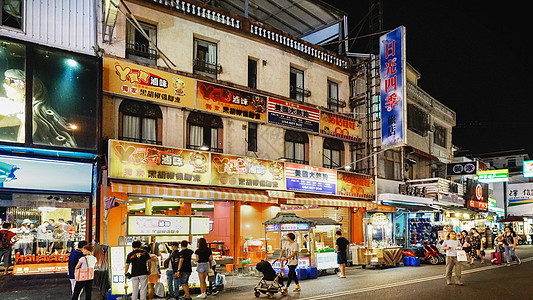 台湾小吃台湾夜市背景