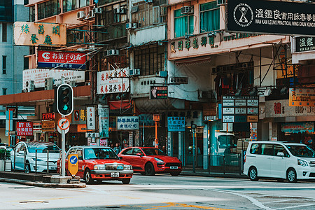 香港旅游香港街头背景