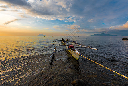 巴厘岛夕阳印尼巴厘岛海边夕阳风光背景