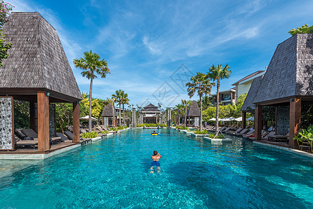 印尼巴厘岛奢华度假酒店背景