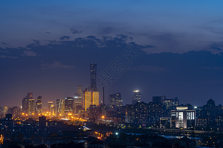 夜景北京站国贸地标城市高清图片素材