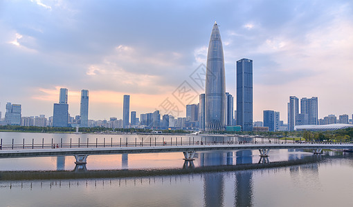 广东省深圳市南山区人才公园白天风光背景