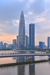 中央电视台总部大楼广东省深圳市南山区人才公园白天风光背景