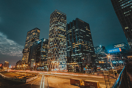 广东省深圳市南山区后海城市夜景高清图片