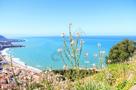 欧洲美景西西里岛海景背景