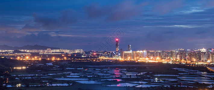 广东省深圳市罗湖区城市夜景图片