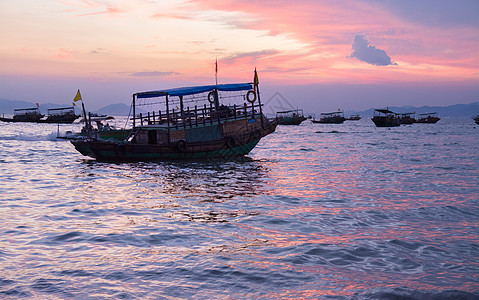 广东省惠州市巽寮湾景区海边夕阳风光背景图片