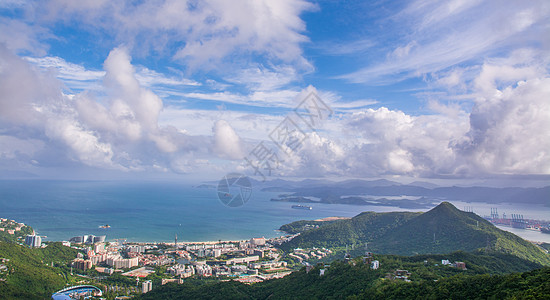 广东省深圳市盐田区东部华侨城景区风光背景图片