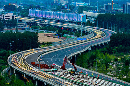 S型构图北京S型立交桥建筑背景