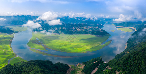 鸭绿江风光山水过江高清图片