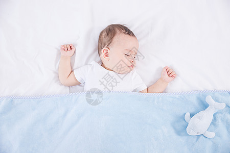 外国婴儿睡觉背景图片