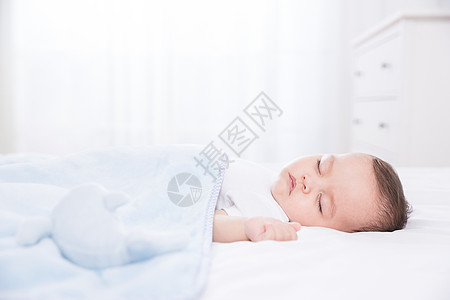 外国模特外国婴儿睡觉背景